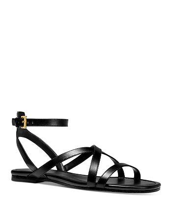 michael michael kors women's tasha strappy flat sandals|MICHAEL Michael Kors Women's Tasha Strappy Flat Sandals .